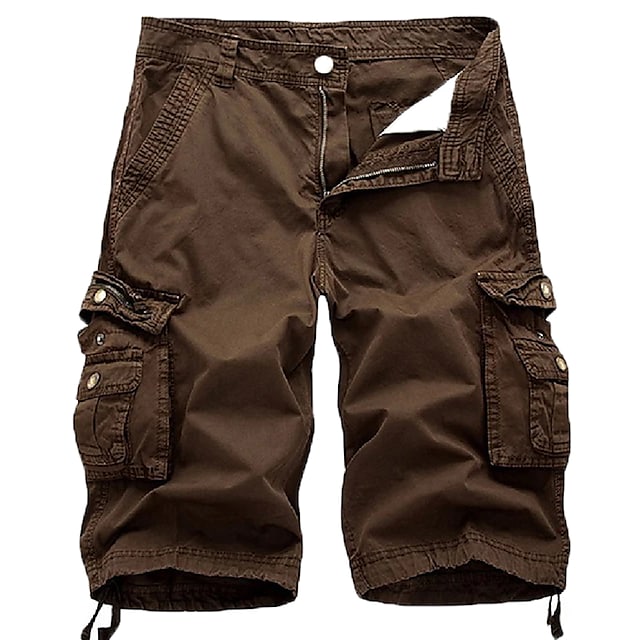Multi-Pocket Cargo Knee Shorts