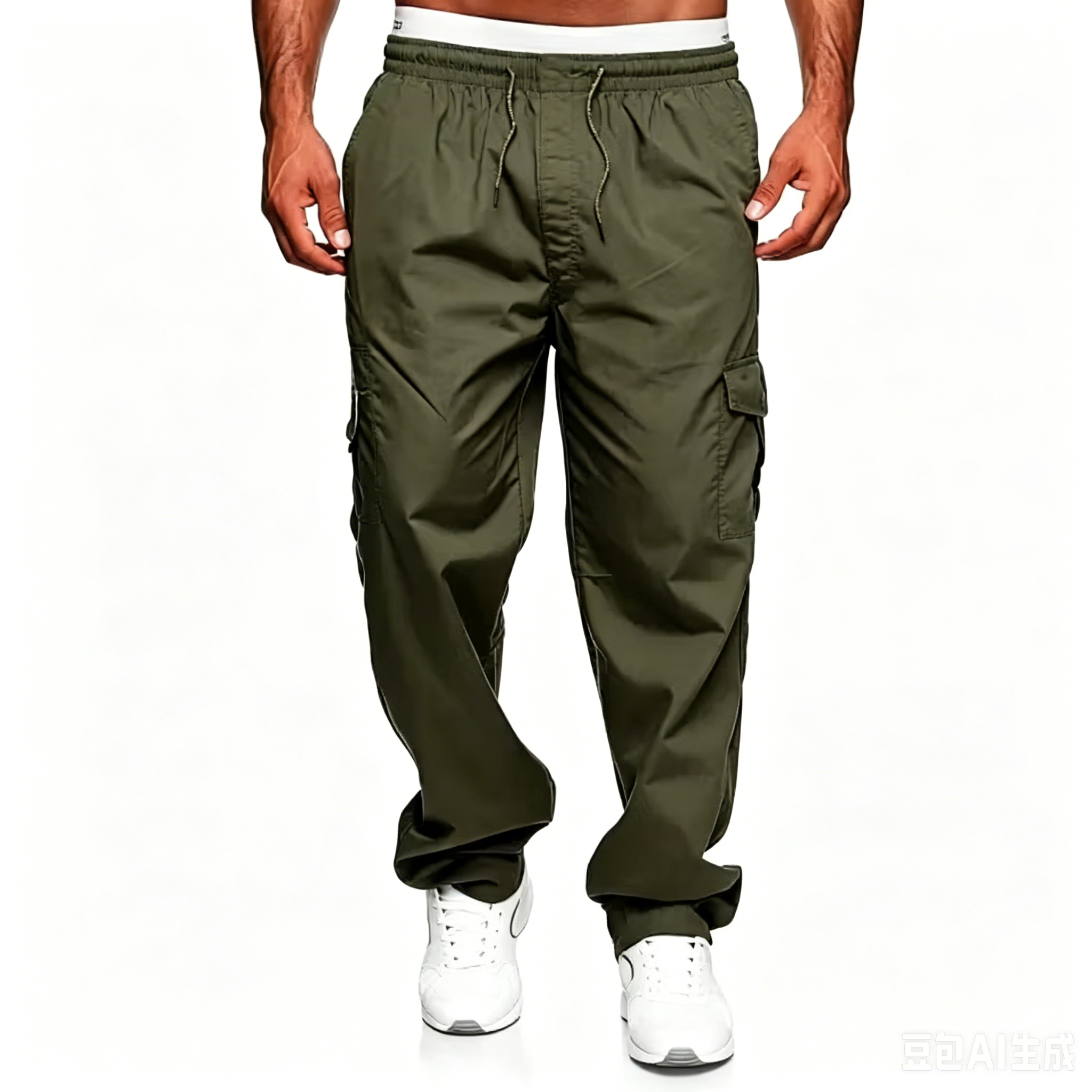 Lightweight Elastic Waist Cargo Jogger Pants for Men