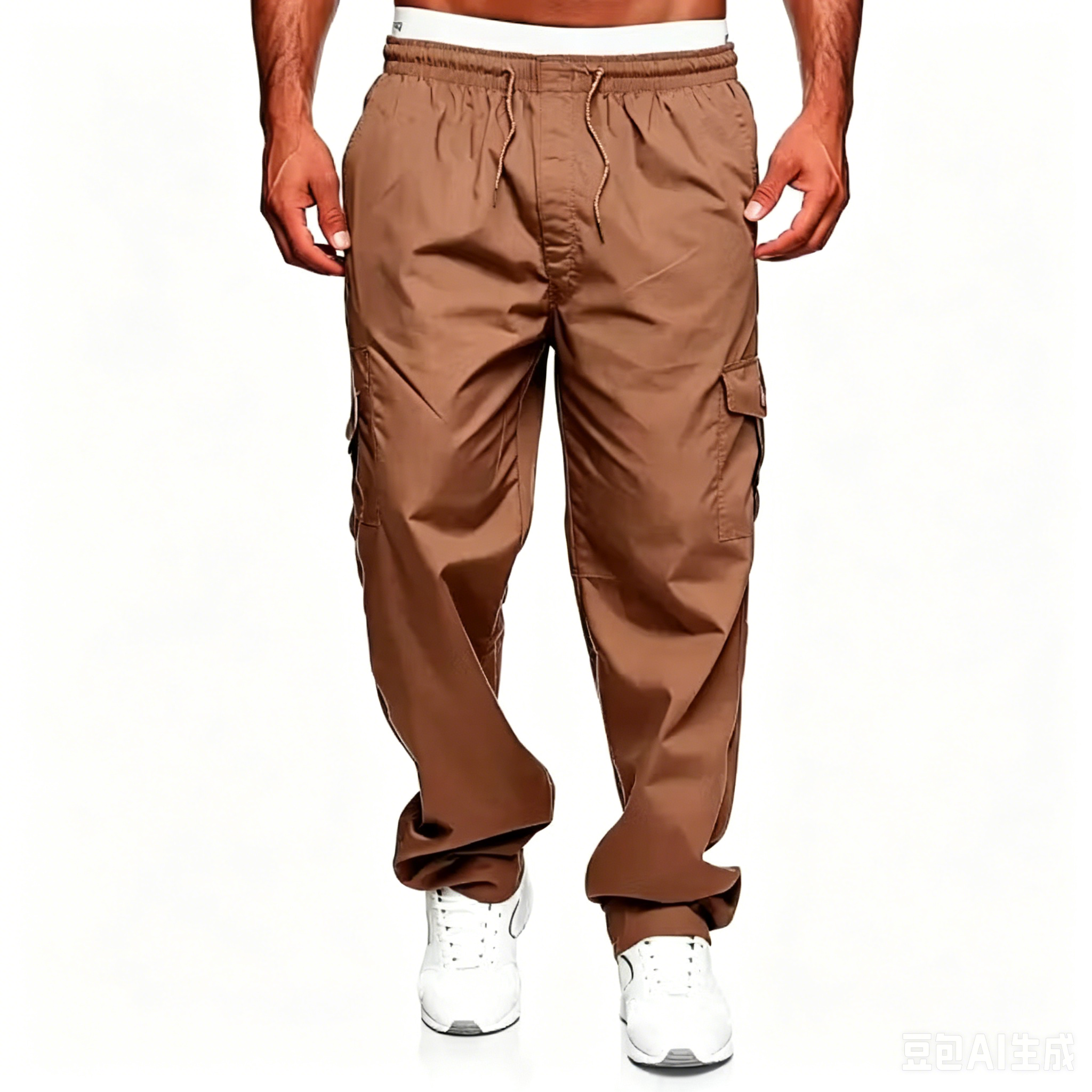 Lightweight Elastic Waist Cargo Jogger Pants for Men